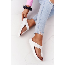 NEWS Gummi flip-flops för kvinnor Vit Alma 1