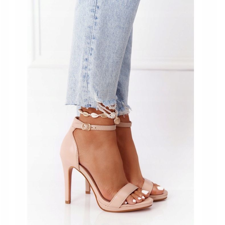 PG1 Eleganta sandaler på en högklackad naken glamour rosa 2