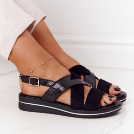 Mocka Sandaler Sergio Leone SK039 Svart och Silver 1