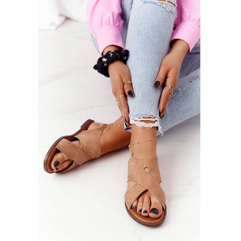 Sandaler i mocka Sergio Leone SK060 Beige 1