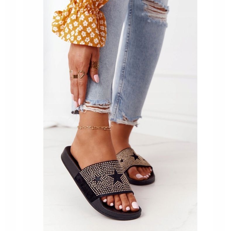 EVE Svarta Edie -tofflor med gummi 2