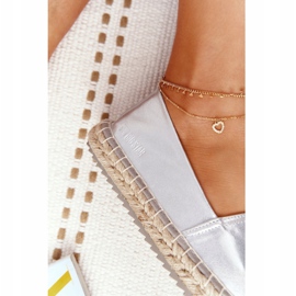 Läder Espadriller på en flätad sula Big Star HH274504 Silver 4