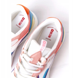 Kvinnors sportskor Memory Foam Big Star HH274809 Vit-Rosa violett blå gul 4