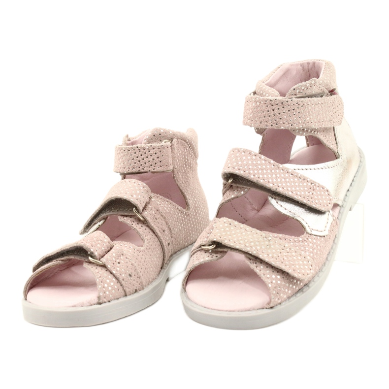 Mazurek Girls 'Leather Sandals High Preventive 291 Pink-Silver rosa 1