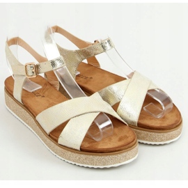 Kvinnors gyllene sandaler 100-139SA-1 Guld 1