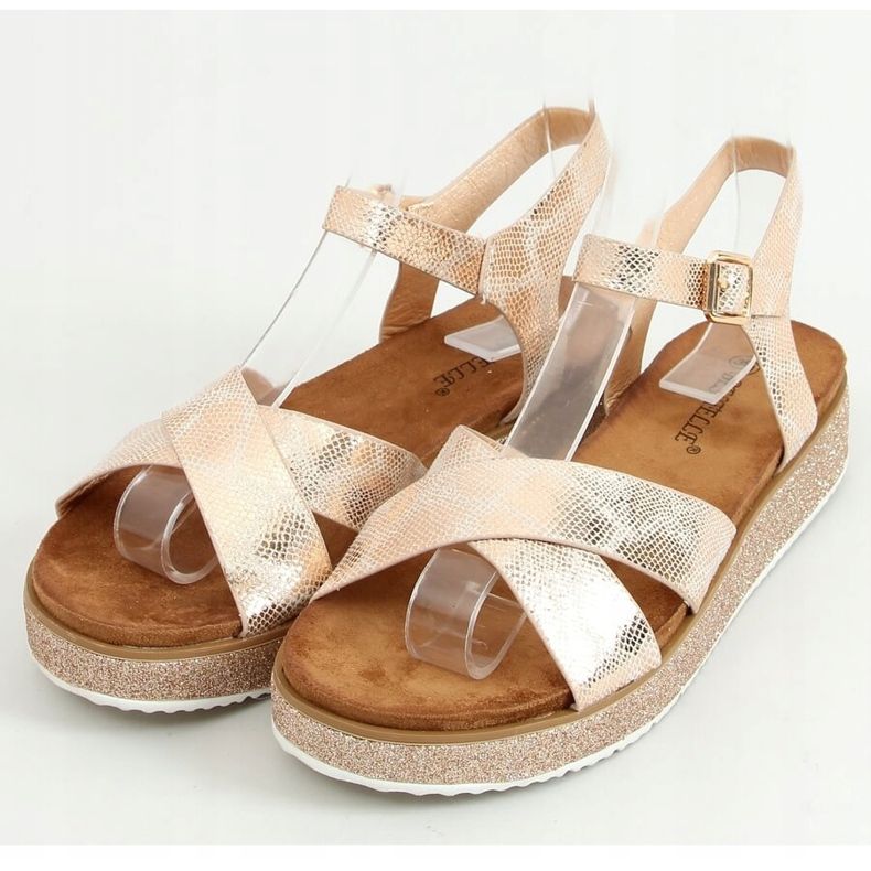 Champagne damsandaler 100-139SA-1 Champagne mångfärgad rosa 1