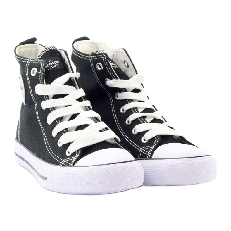 American Club LH02 high-top sneakers svarta vit 4