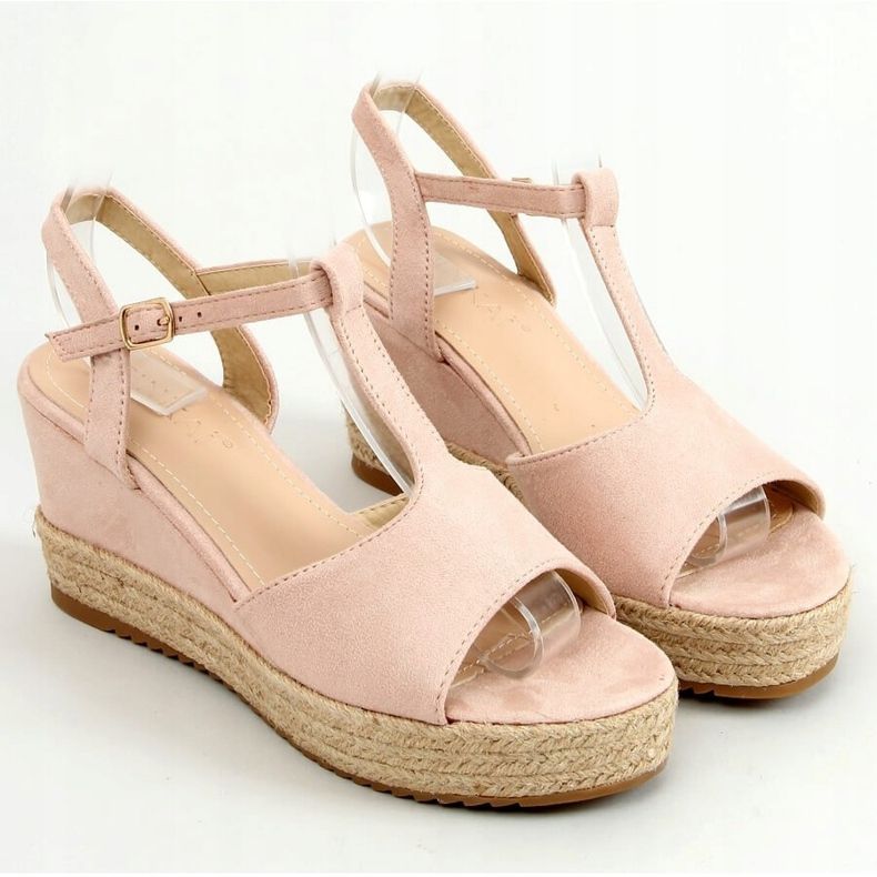 Rosa Espadriller på kilar rosa WX-08 Rosa 1