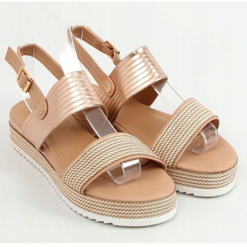 Champagne damsandaler YQ16 Champagne rosa mångfärgad gyllene 1