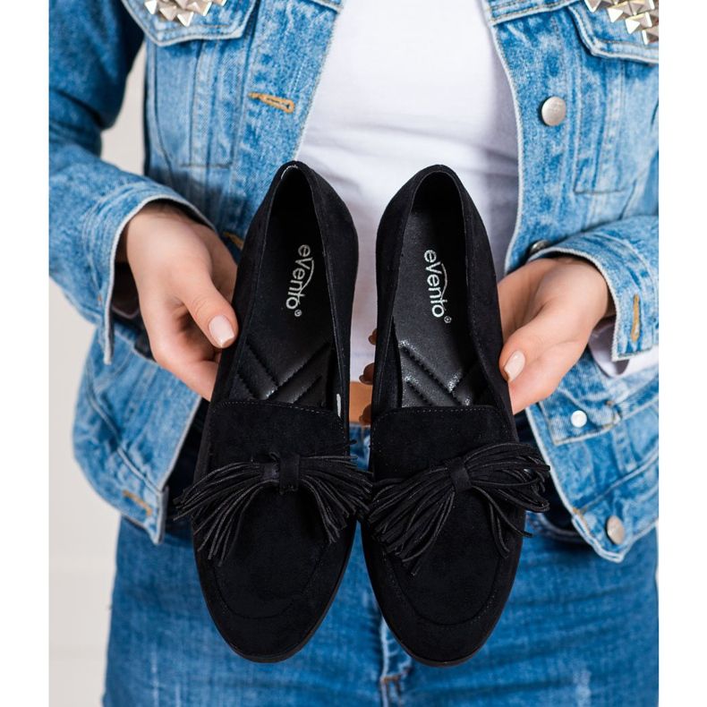 Evento Mocka herrar med fransar svart 2