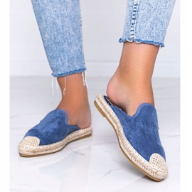 Blå flip-flops med en uppbyggd Kinshasa-front 1