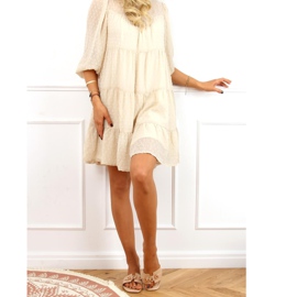 Beige tofflor med dekorativ kedja 35-230 Beige 2