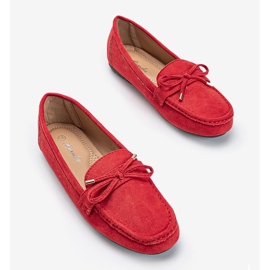 Röda loafers med Deonte -rosett 1