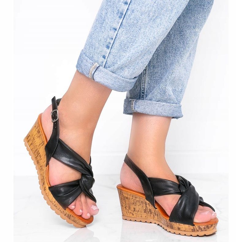 Svarta kile sandaler från Buenos Aires 1