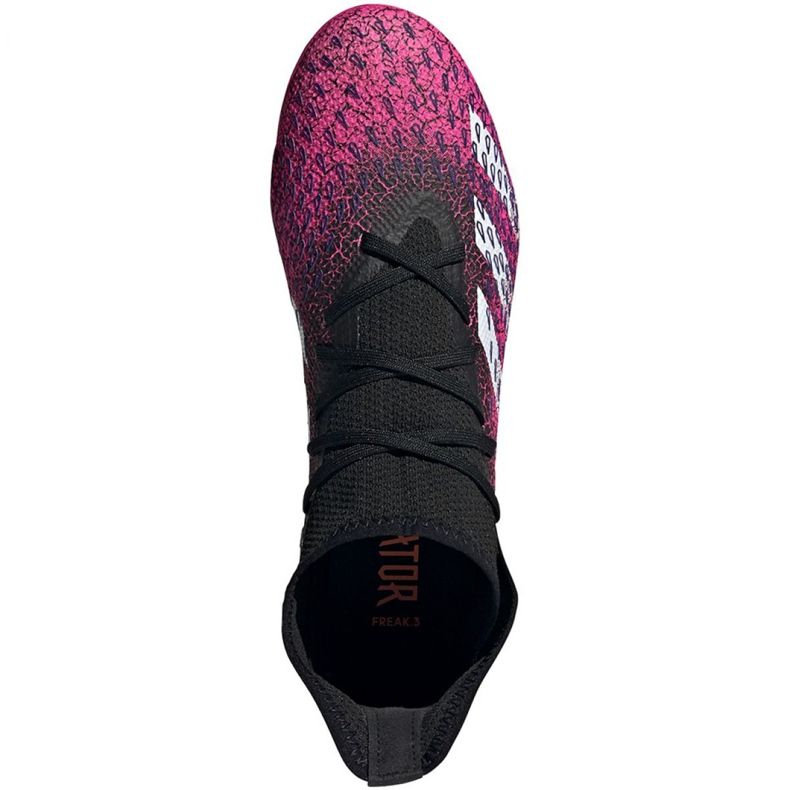 Adidas Predator Freak.3 Fg M FW7514 fotbollsskor svart, svart, rosa rosa 1