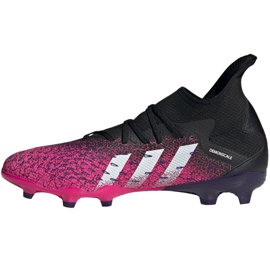 Adidas Predator Freak.3 Fg M FW7514 fotbollsskor svart, svart, rosa rosa 2