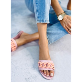 Tofflor med kedja rosa 7857 Ljusrosa 2