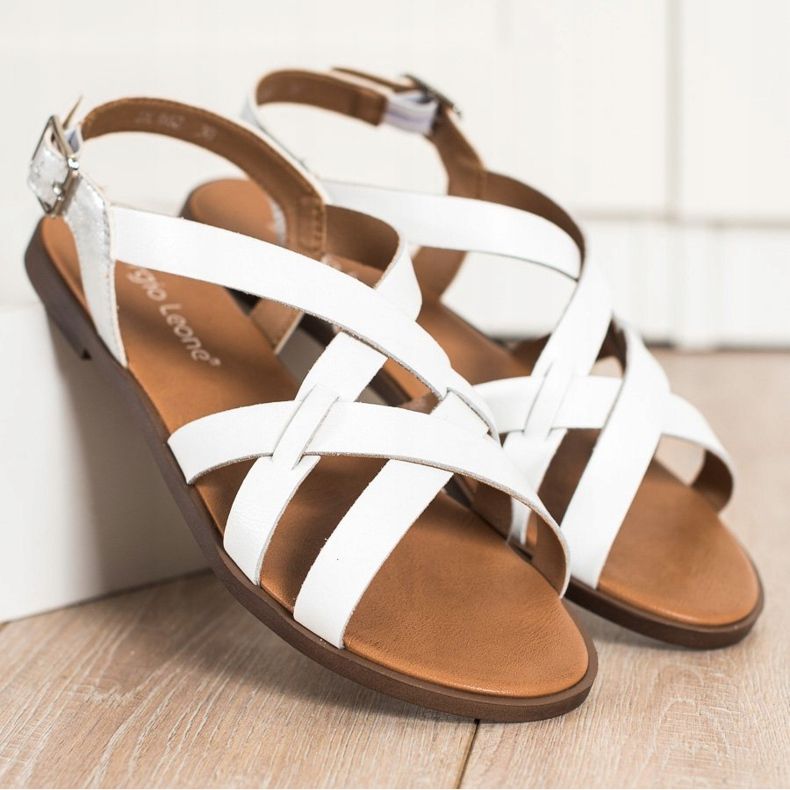 Casual Sergio Leone sandaler vit 2