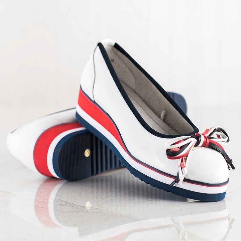 Filippo Bekväma läderpumps vit 1