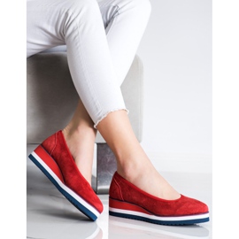 Filippo Kilpumpar i läder röd 2