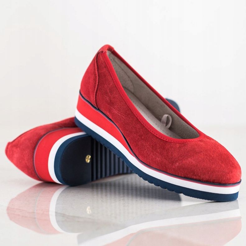 Filippo Kilpumpar i läder röd 1