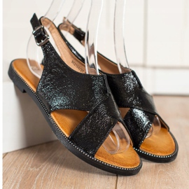 Filippo Klassiska svarta sandaler 2