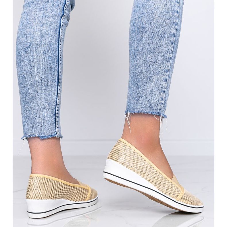 Guldglittrande ballerinor på Glam Star-kilen gyllene 1