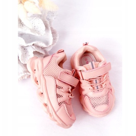 Barns sneakers med upplyst sula Led rosa så coolt! 4