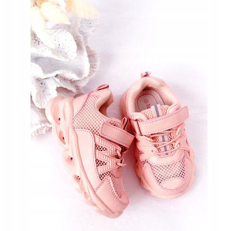 Barns sneakers med upplyst sula Led rosa så coolt! 4