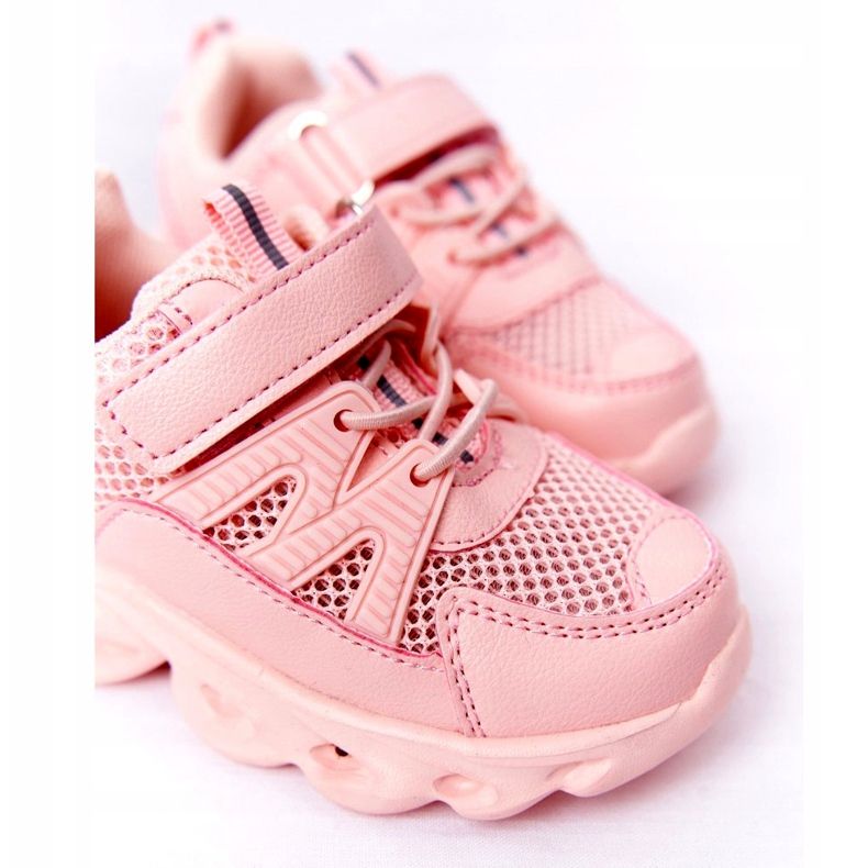 Barns sneakers med upplyst sula Led rosa så coolt! 2