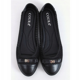 Svart genombruten ballerina 1378 Svart 1