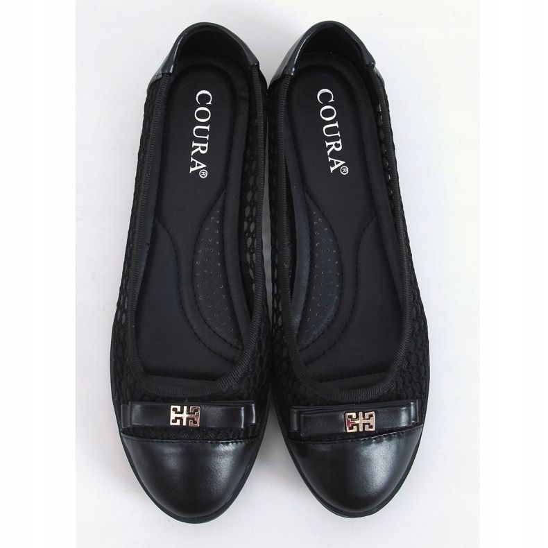 Svart genombruten ballerina 1378 Svart 1