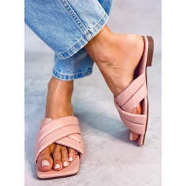 Rosa fyrkantiga sula tofflor S060191 Rosa 1