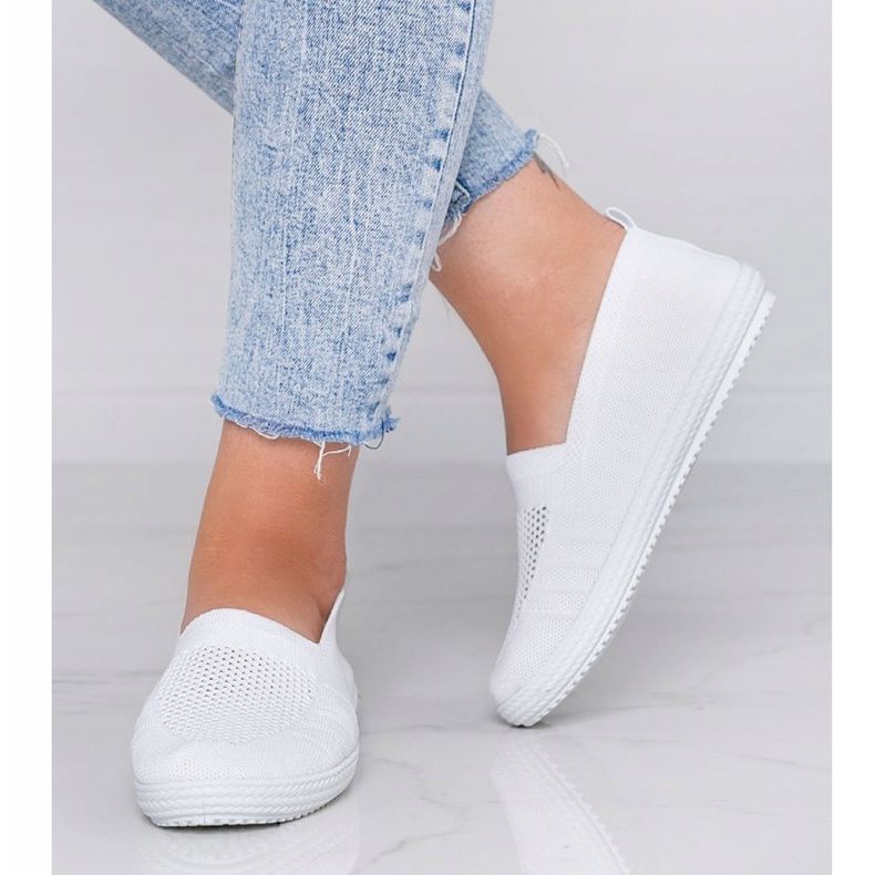 Djupvita öppen slip -on sneakers 1