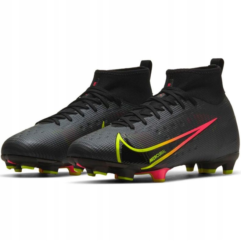 Nike Mercurial Superfly 8 Pro Fg Jr CV0804 090 fotbollsskor mångfärgad svart 2