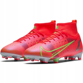 Nike Mercurial Superfly 8 Pro Fg Jr CV0804 600 fotbollsskor orange orange 2