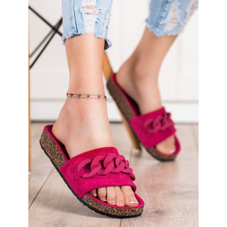 SHELOVET Trendiga tofflor med prydnad orange 1