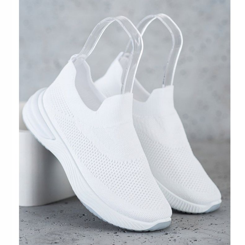 SHELOVET Slip-on sneakers vit 2