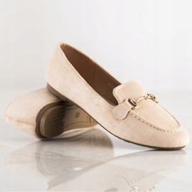 VINCEZA Glitter Mockasiner beige 1