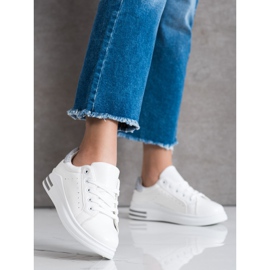 Diamantique Sneakers med glitterinsats vit 1