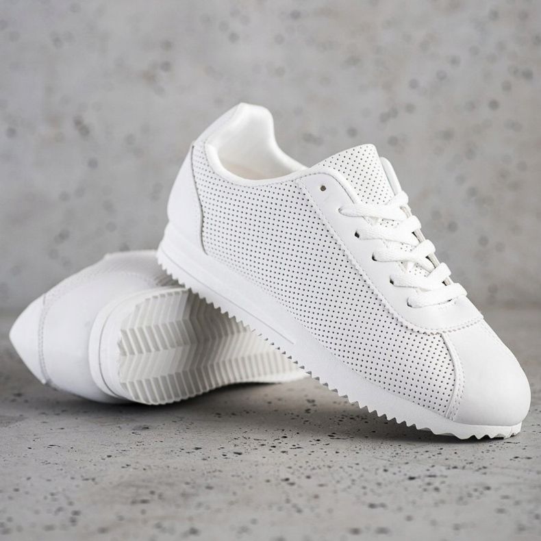 SHELOVET Snygga openwork sneakers vit 1