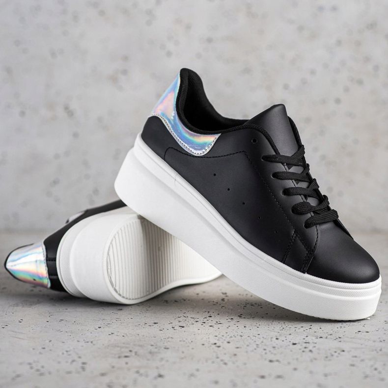 SHELOVET Bekväma sneakers svart 1