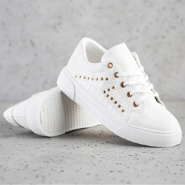 SHELOVET Eco Leather Sneakers vit 1