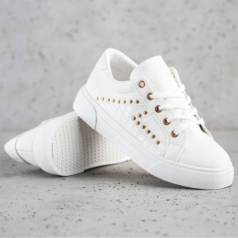 SHELOVET Eco Leather Sneakers vit 1