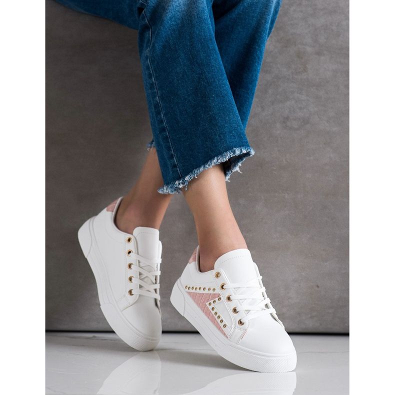 SHELOVET Eco Leather Sneakers vit 2