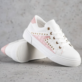 SHELOVET Eco Leather Sneakers vit 1