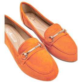 Orange Brynn loafers med ekologisk mocka 1