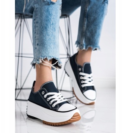 SHELOVET Sneakers på en hög plattform blå 2