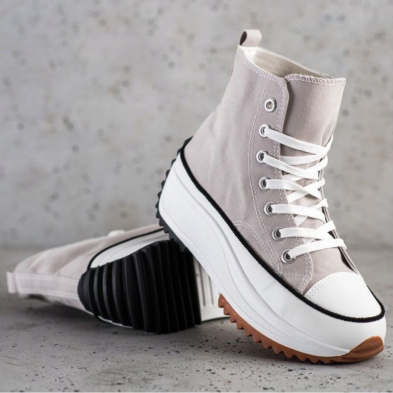 SHELOVET Höga sneakers på plattformen grå 1