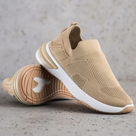 SHELOVET Openwork Slip-on Sneakers brun 1